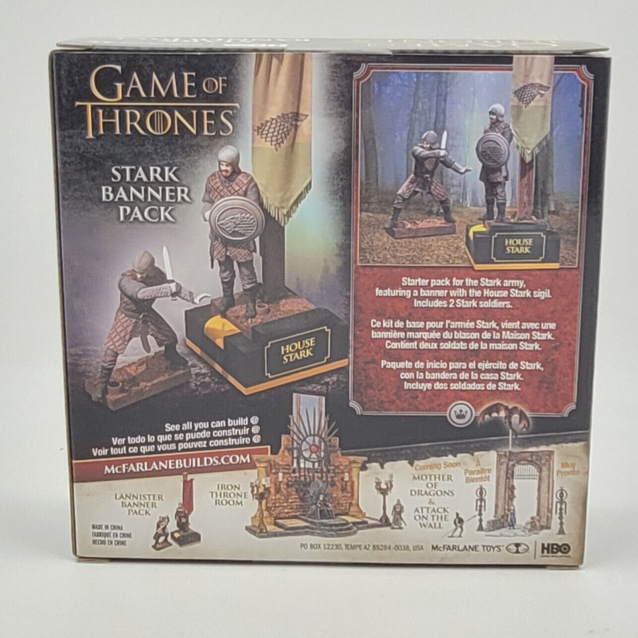 McFarlane - Building Set Stark Banner Di Game Of Thrones. Set Di Figurine Da Collezione, Costruisci La Tua Fortezza Dei Stark.
