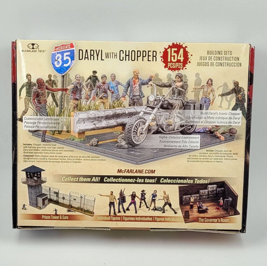 The Walking Dead Daryl with Chopper Building Set McFarlane (Factory Sealed) Gallery Image 1