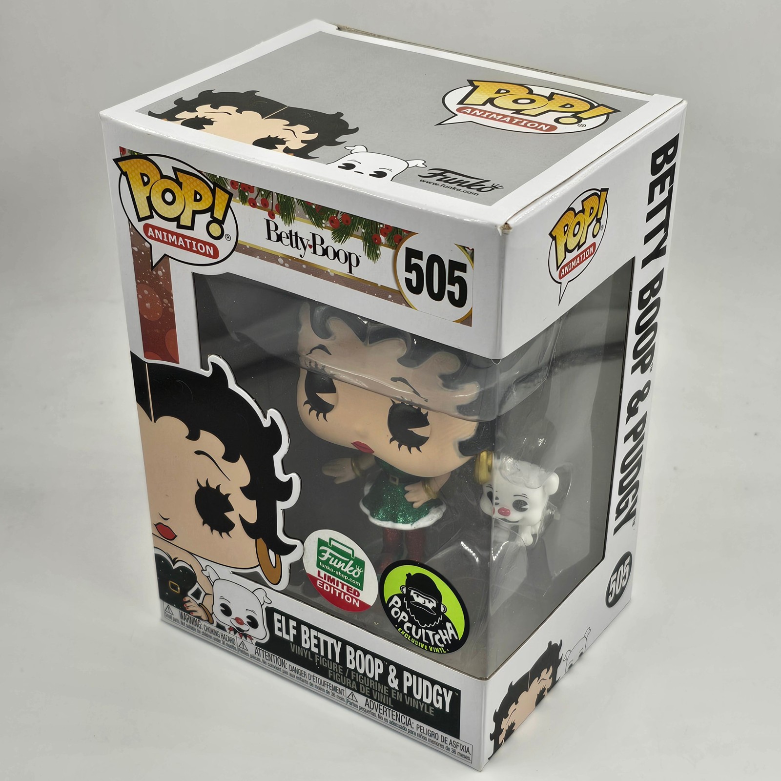 Betty Boop Pop Vinyl 505 Elf Betty Boop & Pudgy (Funko Exclusive) Gallery Image 0