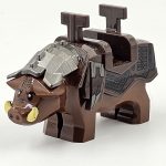 Lord of the Rings Dwarf Armored Battle Hog Boar Minifigure Building Block
